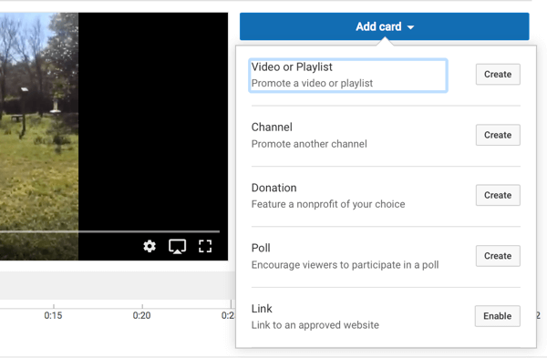 Add cards to YouTube videos