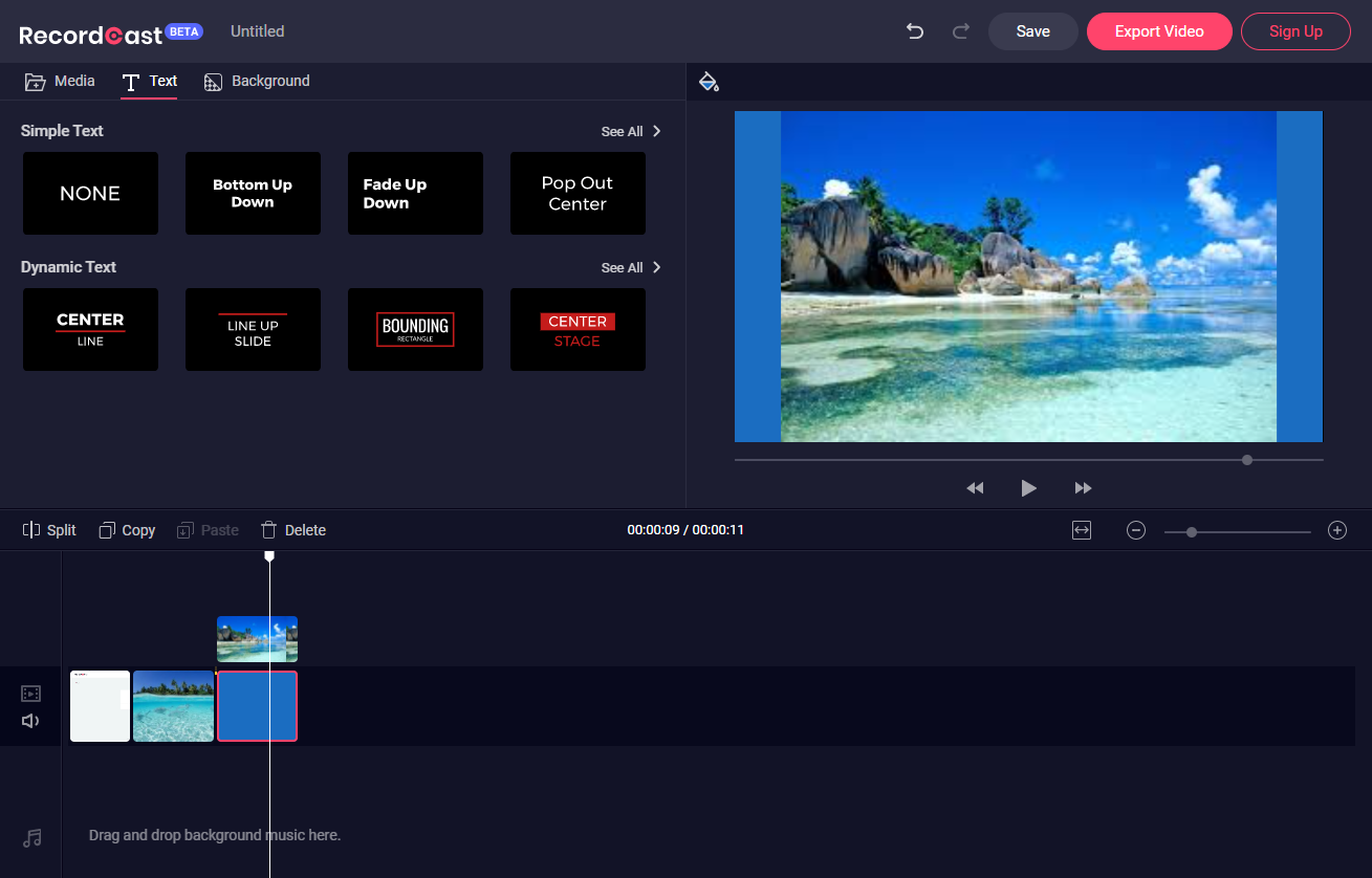 RecordCast video editor