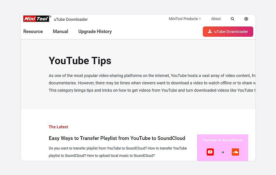 Minitool uTube Downloader